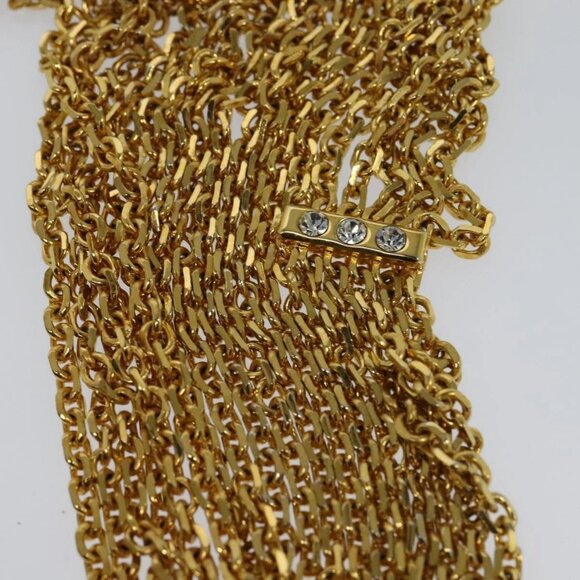 CHANEL Matelasse Chain Shoulder Bag Satin Black Gold CC Auth 113270AV - Picture 9 of 16